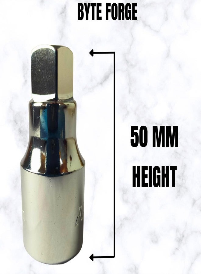 Byte Forge Oil Drain Socket 8 MM And 10 MM, 1/2 Drive Sockets, Heavy Duty Use, Workshop, Garages Crv Steel, Rust Free Hardened And Tempered, Anti-Slip & Anti-Corrosion Properties - Image 4